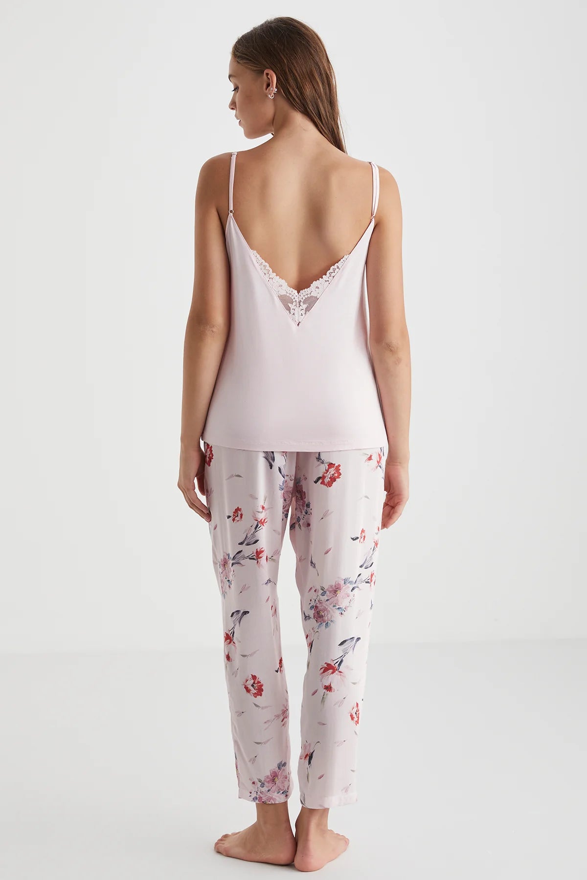 Kadın Pembe Üçlü Sabahlıklı Pijama Takımı