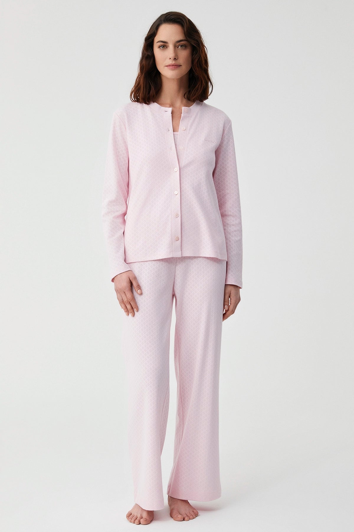 Pembe Soft Touch Üçlü Pijama Takımı