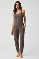 Kahverengi Comfort Üçlü Pijama Set