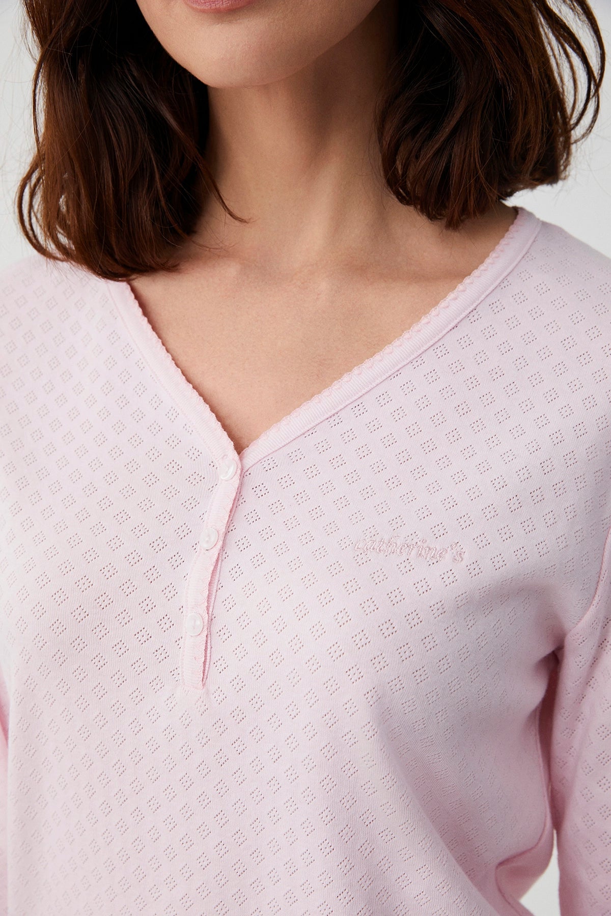 Comfort Mood Düğmeli Pembe Pijama Takımı