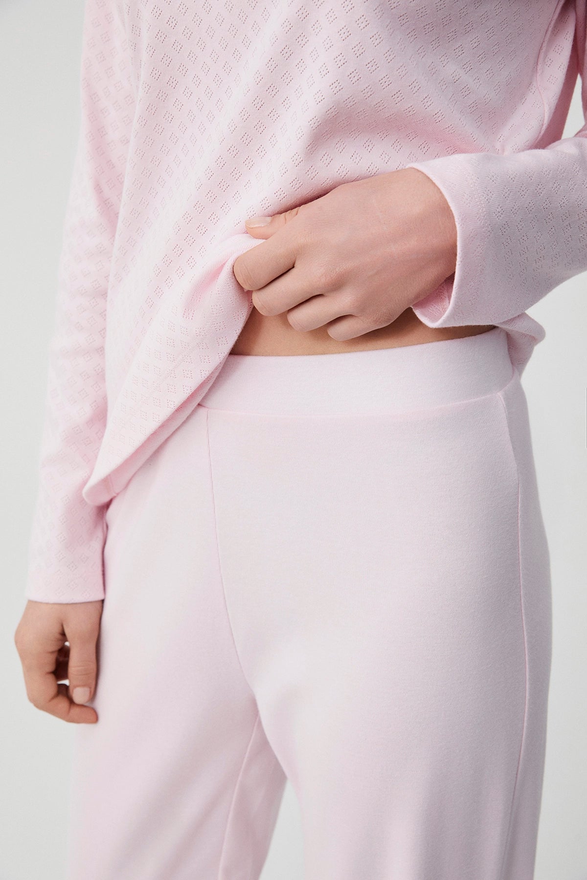 Comfort Mood Düğmeli Pembe Pijama Takımı