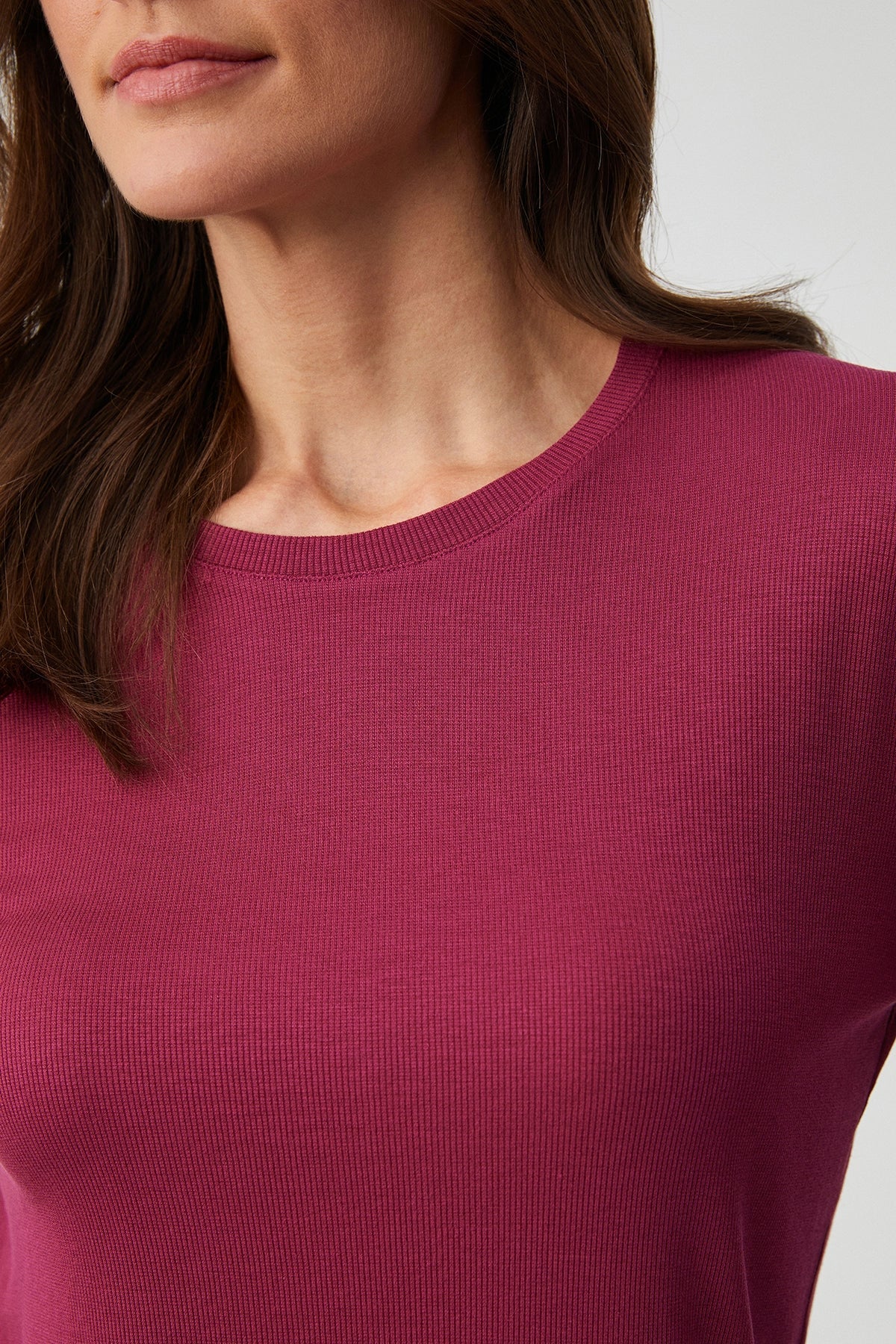 Yumuşak Dokulu Vişne Uzun Kollu Pijama Takımı