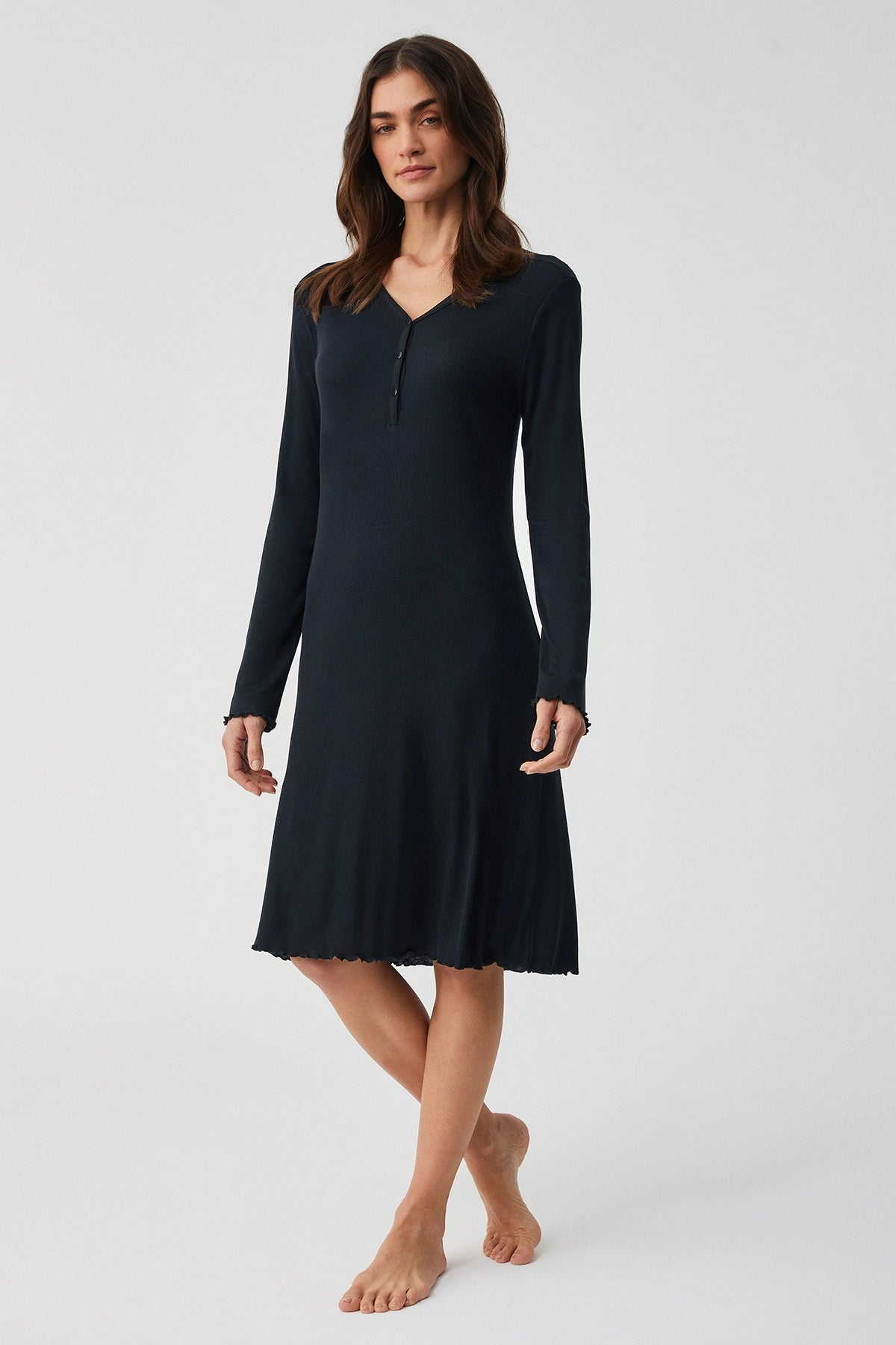 Comfort Mood Siyah Yumuşak Dokulu Elbise