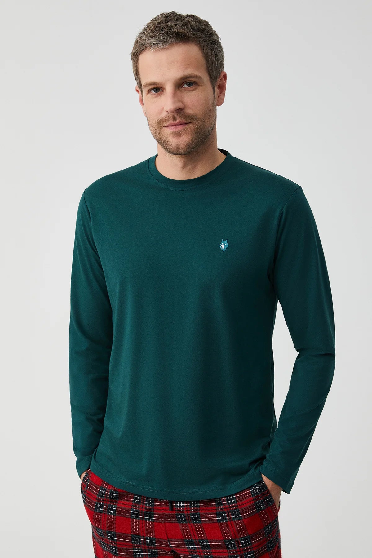 Natural Touch Yeşil Uzun Kol Erkek Pijama Takımı