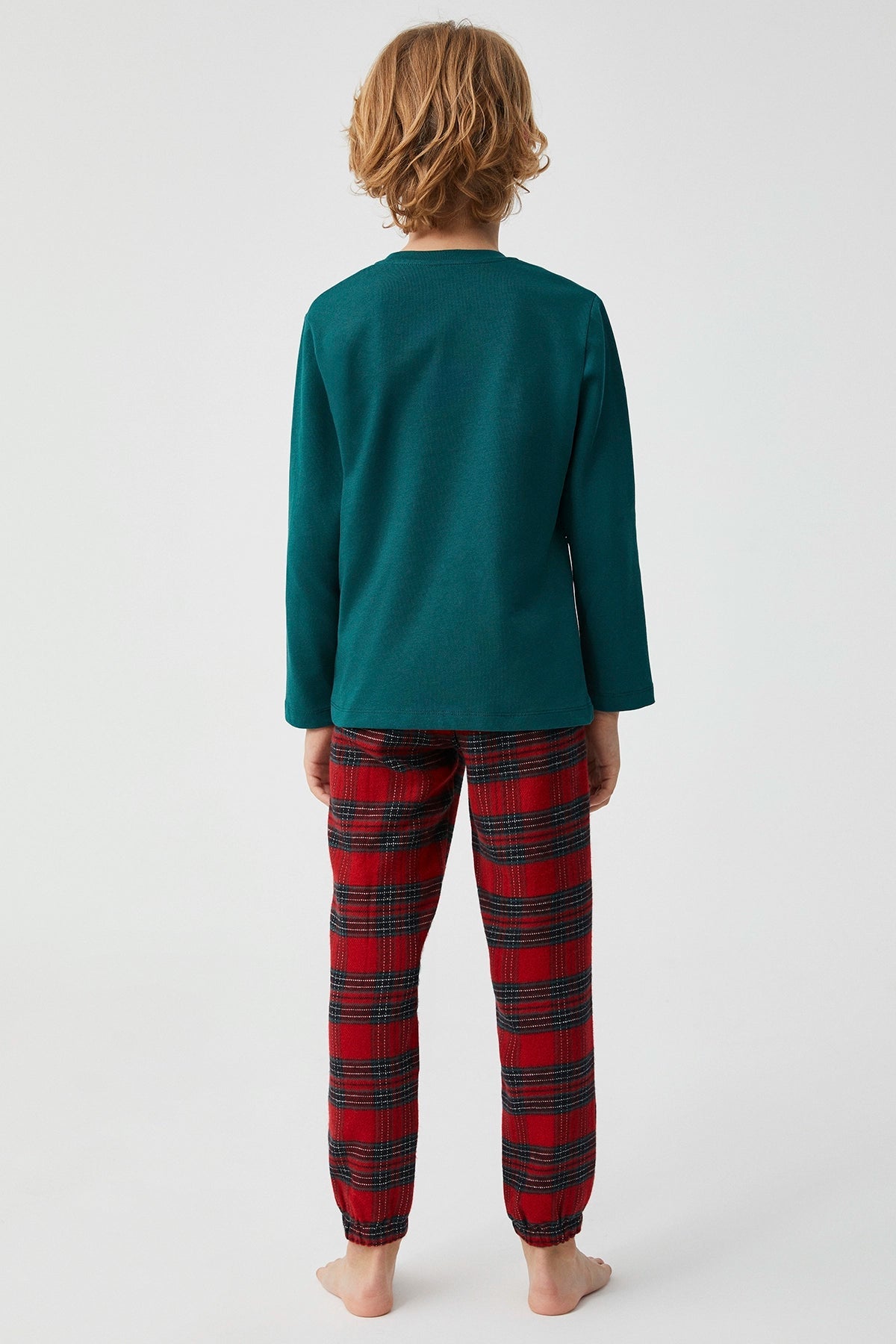 Natural Soft Erkek Çocuk Yeşil Pijama Takımı