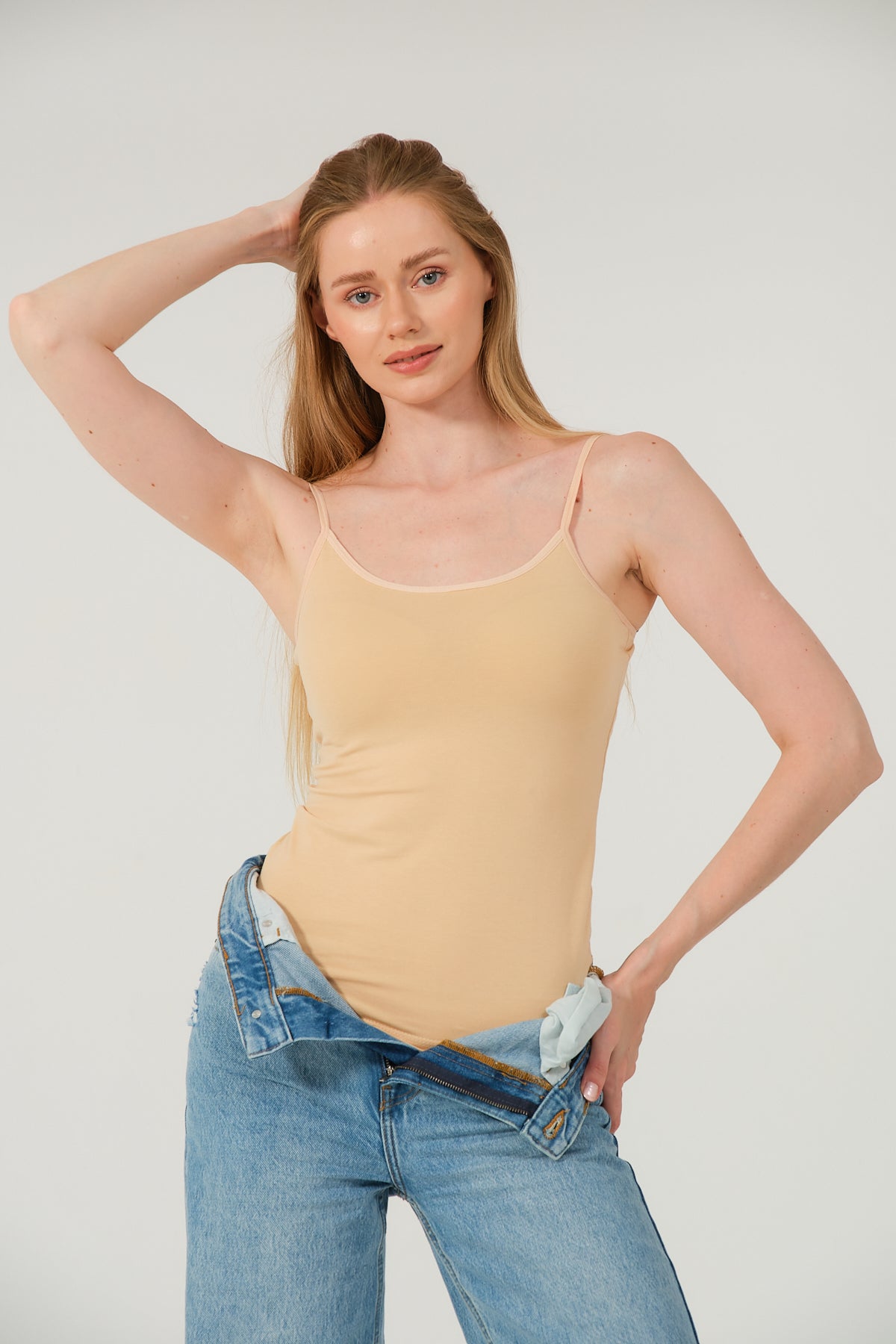 Askılı Ten Pamuklu Basic Atlet