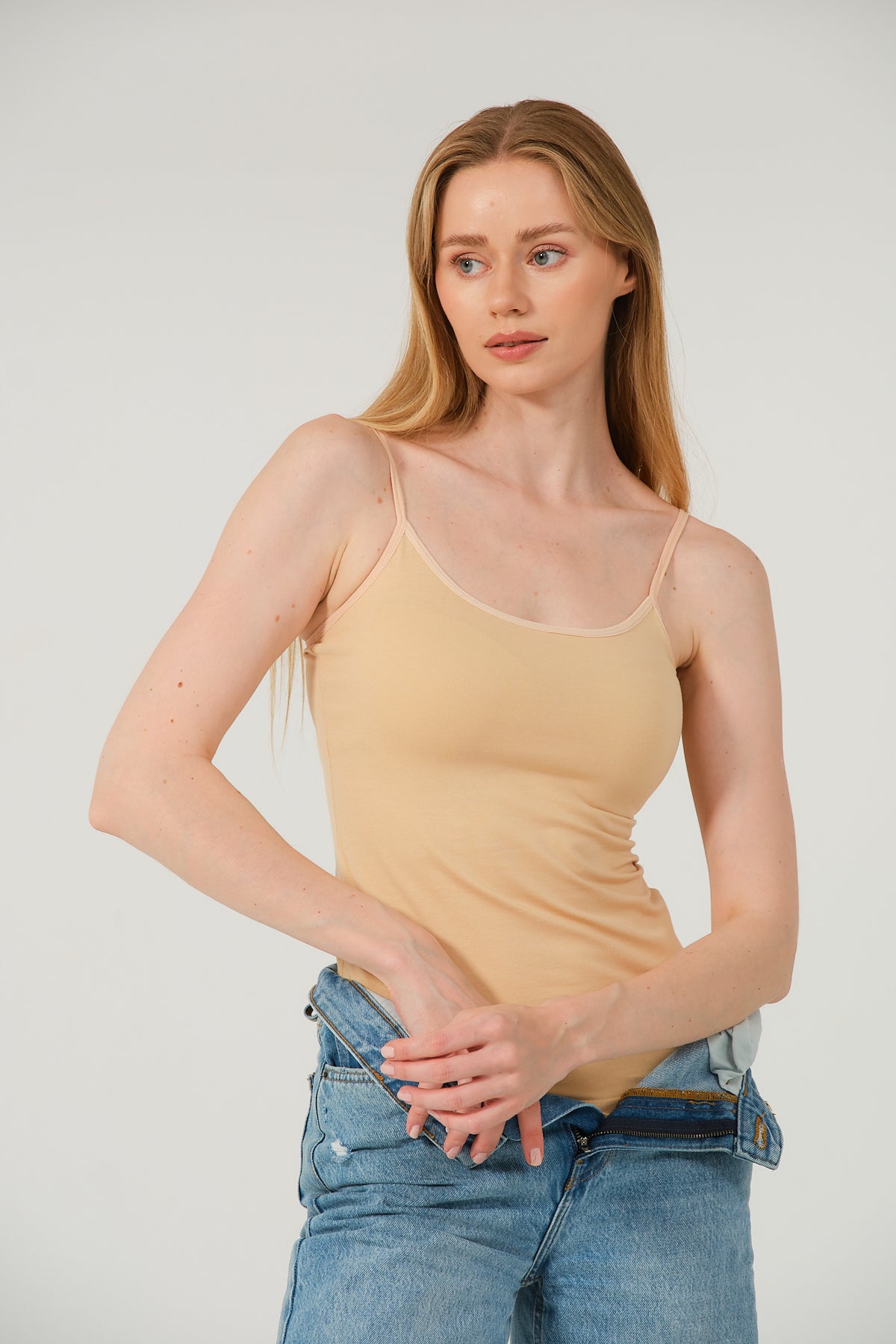 Askılı Ten Pamuklu Basic Atlet