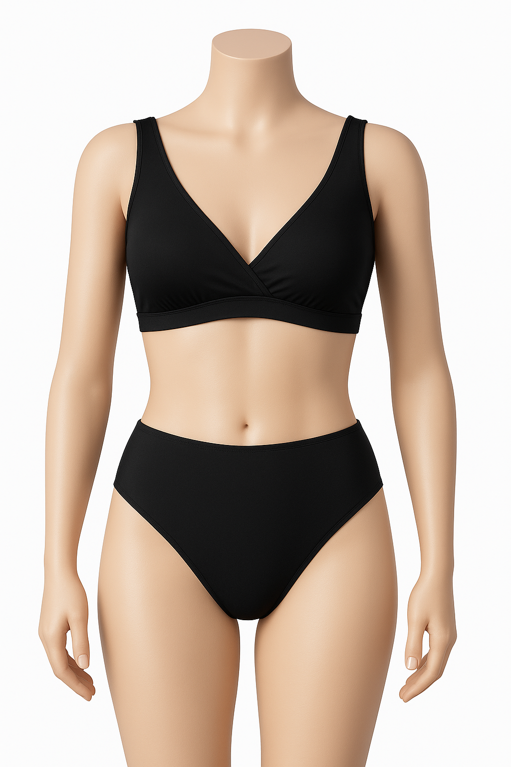 Kadın Siyah Kruvaze Bikini Takım