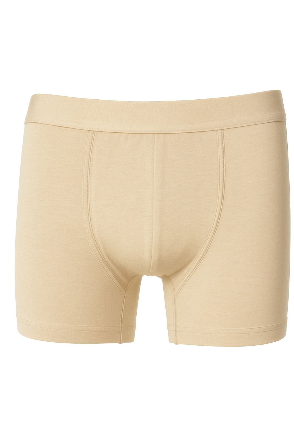 Erkek Krem Pamuklu Likralı Boxer